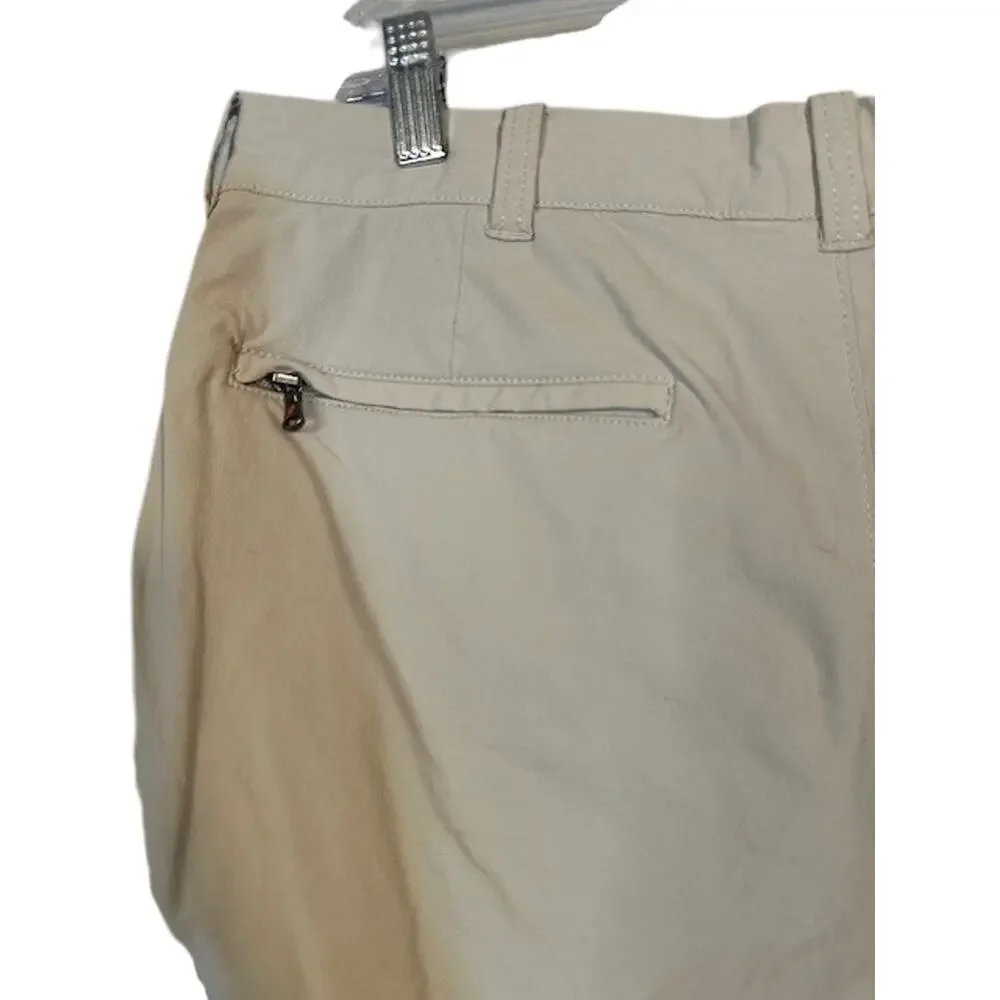 J. Crew Beige Stretch Nylon Blend Casual Shorts Men Sz 32